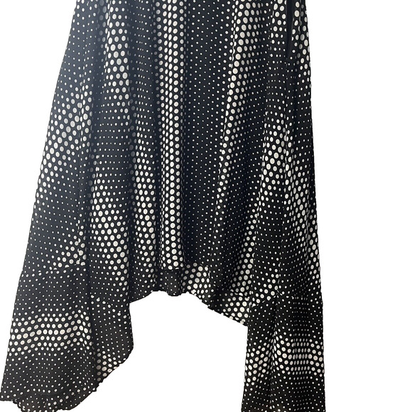 Michael Kors Size 16 Maxi Dress Arailia Asymmetrical Hem Polka Dot Casual Office - Picture 4 of 15